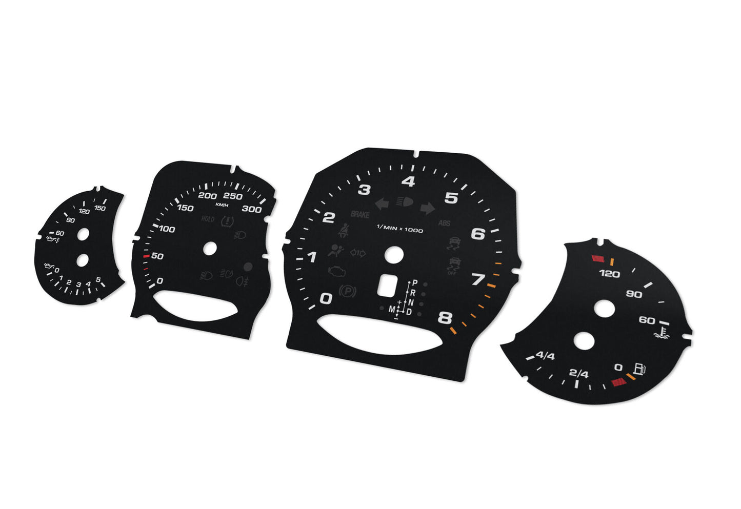 For Porsche Panamera 300km/h - Speedometer gauges from MPH to km/h Gauges