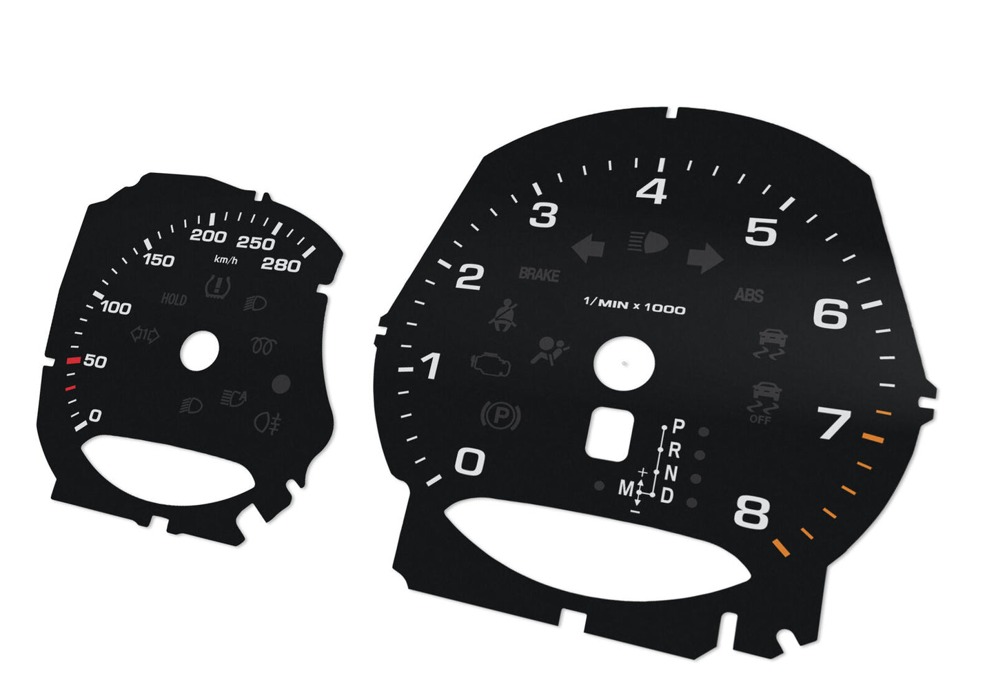 For Porsche Macan, Cayman, Boxster- Speedometer gauges from MPH to km/h Gauges