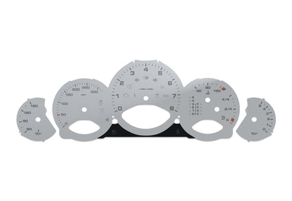 For Porsche Carrera 911, 997 Grey - Speedometer gauges from MPH to km/h Gauges