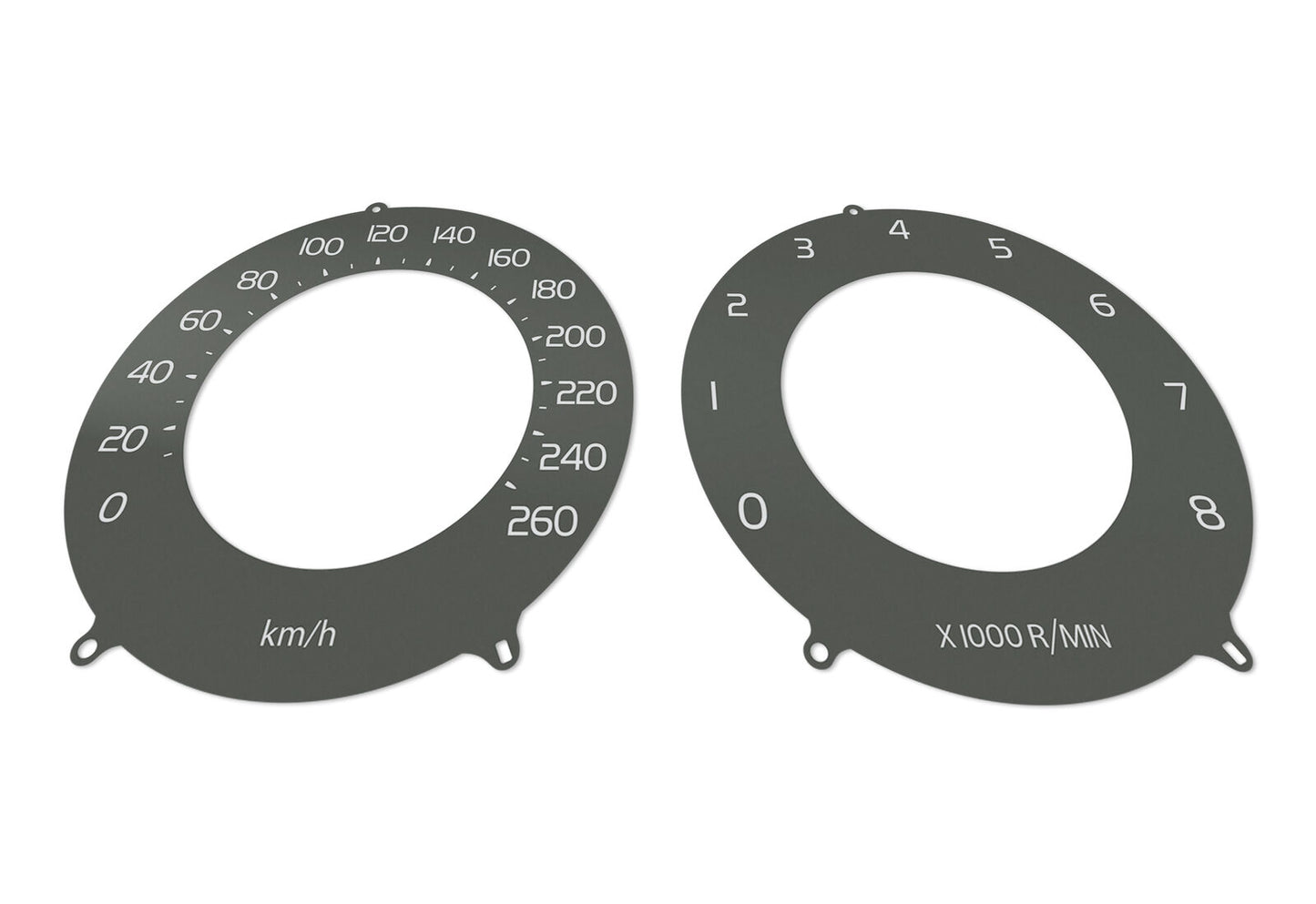 Volvo XC60 USA Brown V2  - Speedometer dials MPH to KM/H Gauges