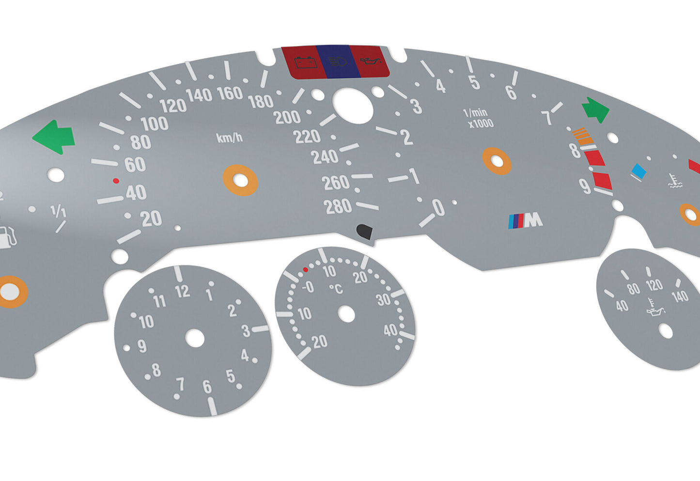 BMW Z3 M  - Speedometer dials MPH to KM/H Gauges