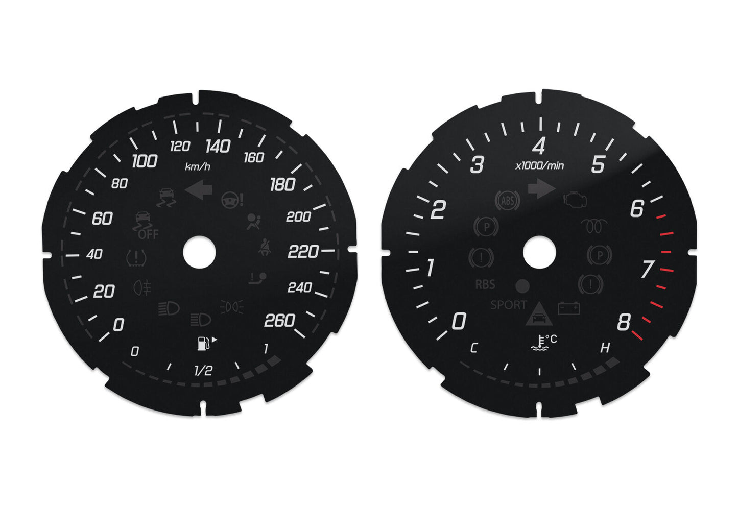 Mercedes-Benz  E, CLS W213  - Speedometer dials MPH to km/h Gauges