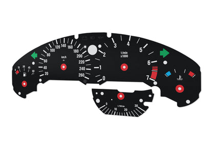 For BMW E36 260km/h - Speedometer Dials from MPH to Km/h Cluster Gauges