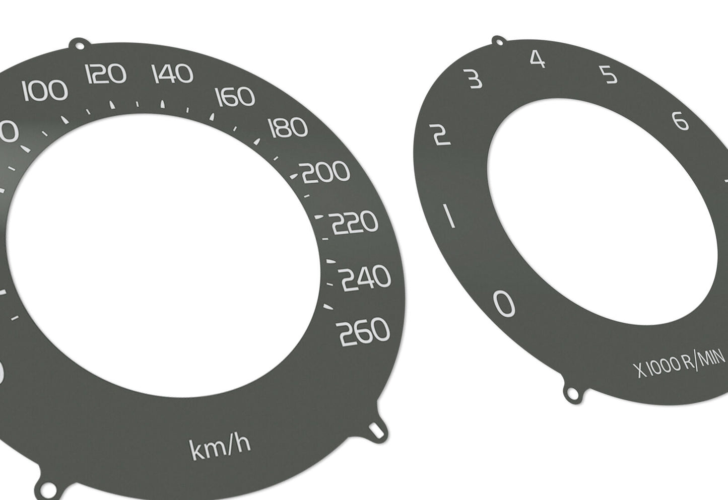 Volvo XC60 USA Brown V2  - Speedometer dials MPH to KM/H Gauges