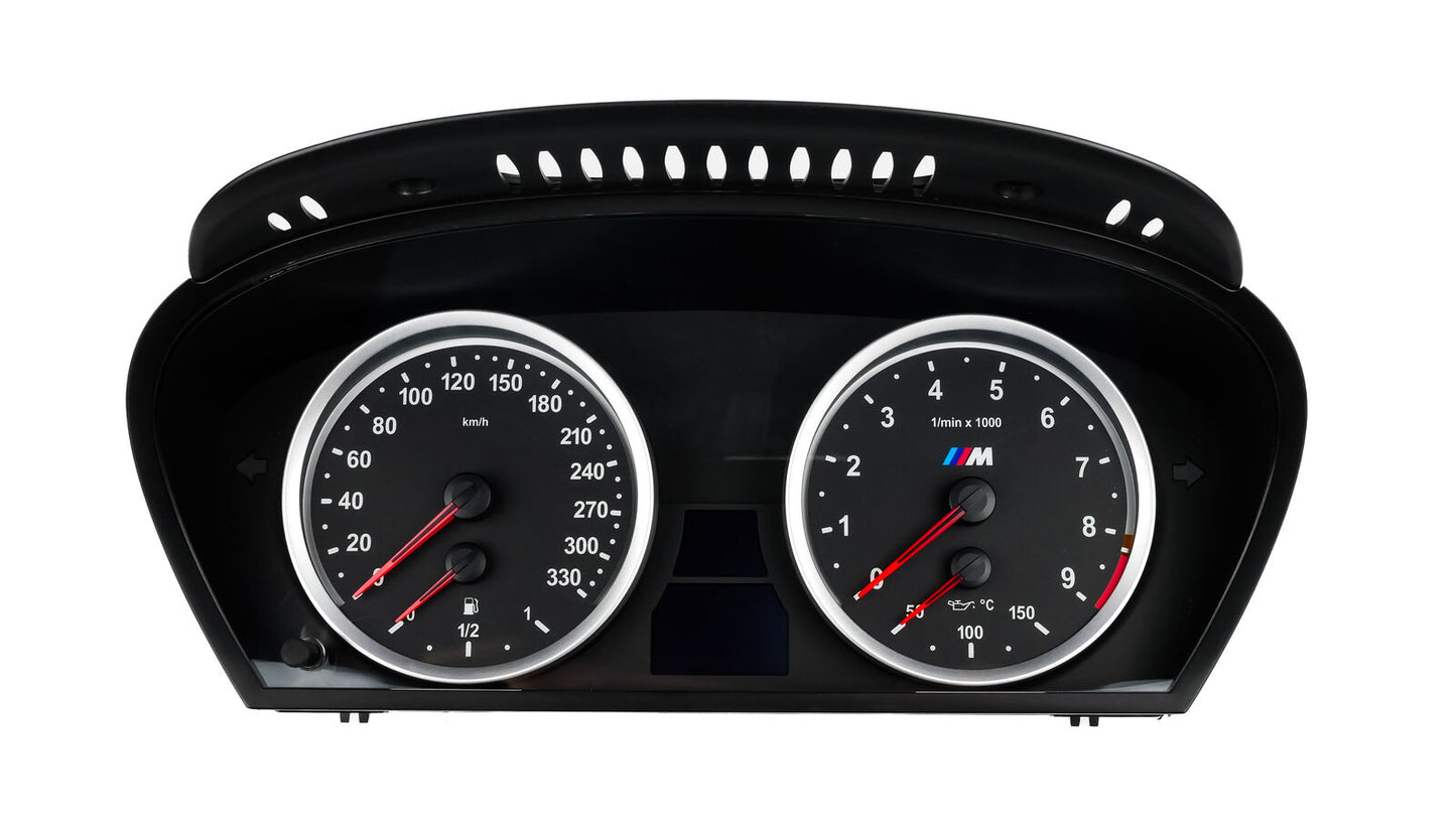 For BMW M5, M6, E60, E63 - Speedometer Dials from MPH to Km/h Cluster Gauges