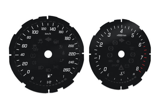 Mercedes-Benz  E, CLS W213  - Speedometer dials MPH to km/h Gauges