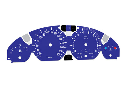 For BMW M3 E46 Blue - Speedometer Dials from MPH to Km/h Cluster Gauges