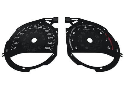 For Mercedes-Benz C, GLC, W205, W253 - Speedometer dials from MPH to km/h Gauges