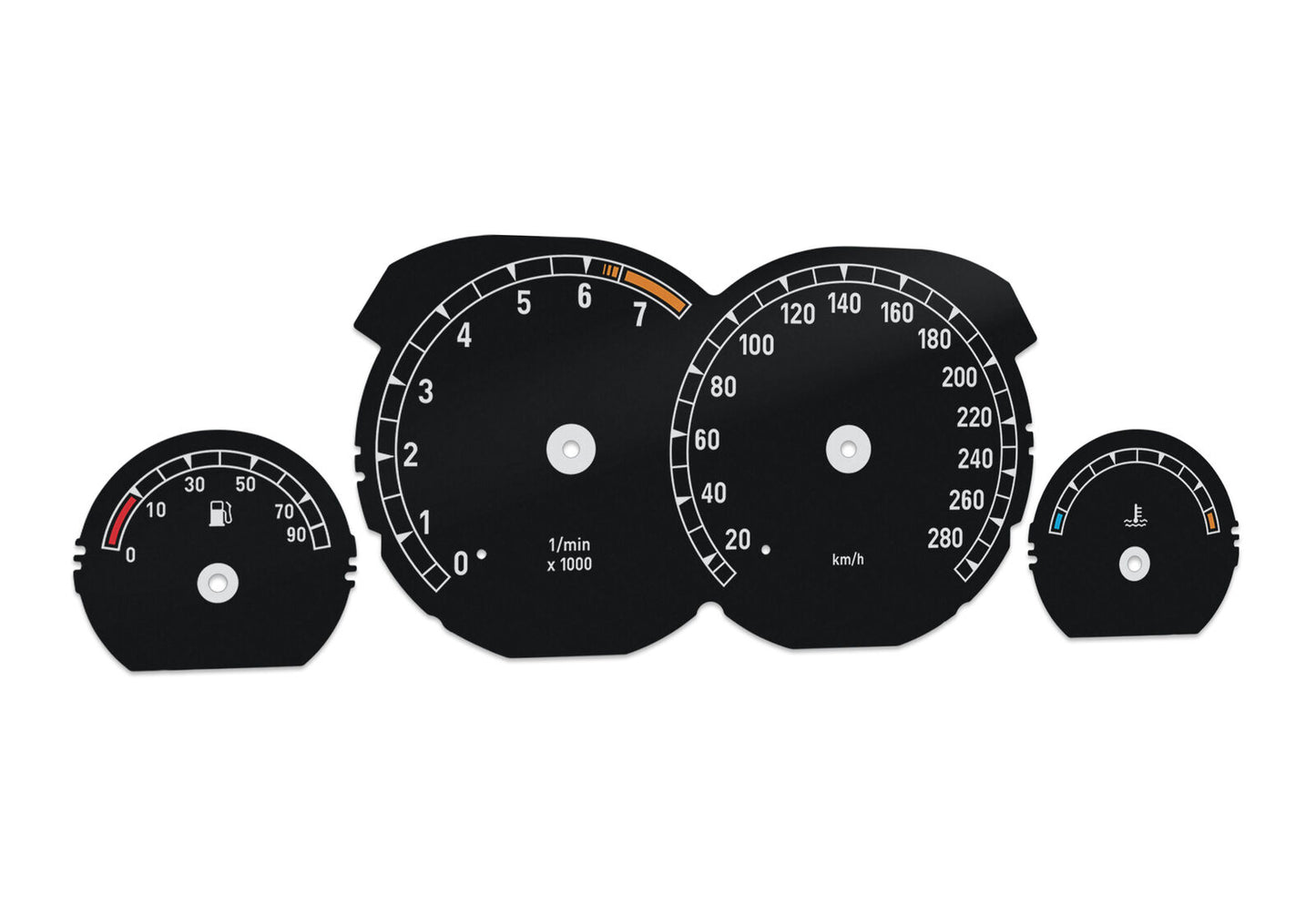 BMW 840  - Speedometer dials MPH to KM/H Gauges