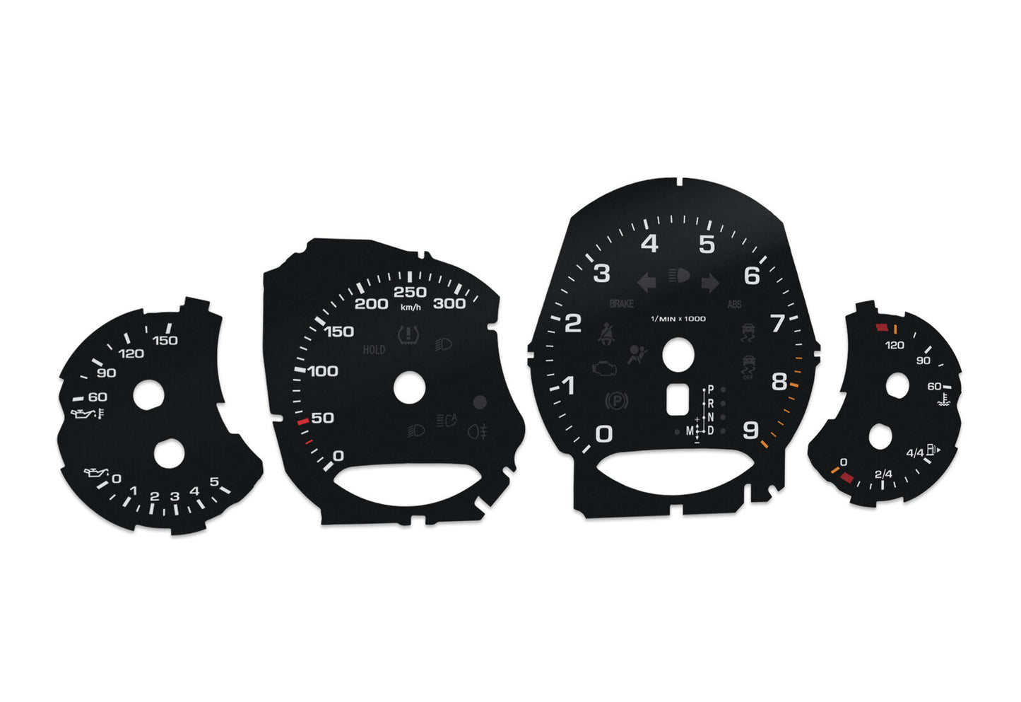 For Porsche Carrera 911 - Speedometer gauges from MPH to km/h Gauges