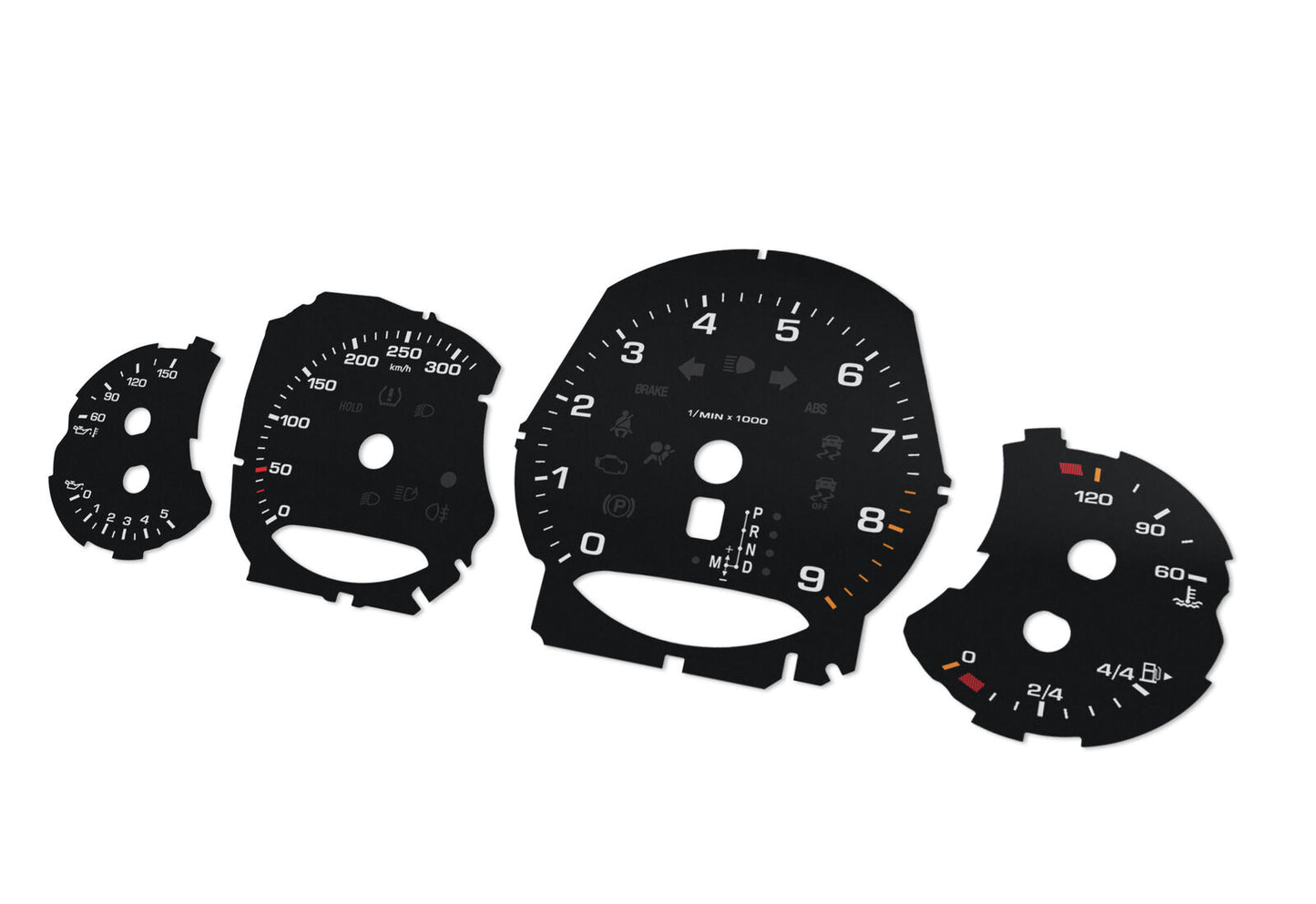 For Porsche Carrera 911 - Speedometer gauges from MPH to km/h Gauges