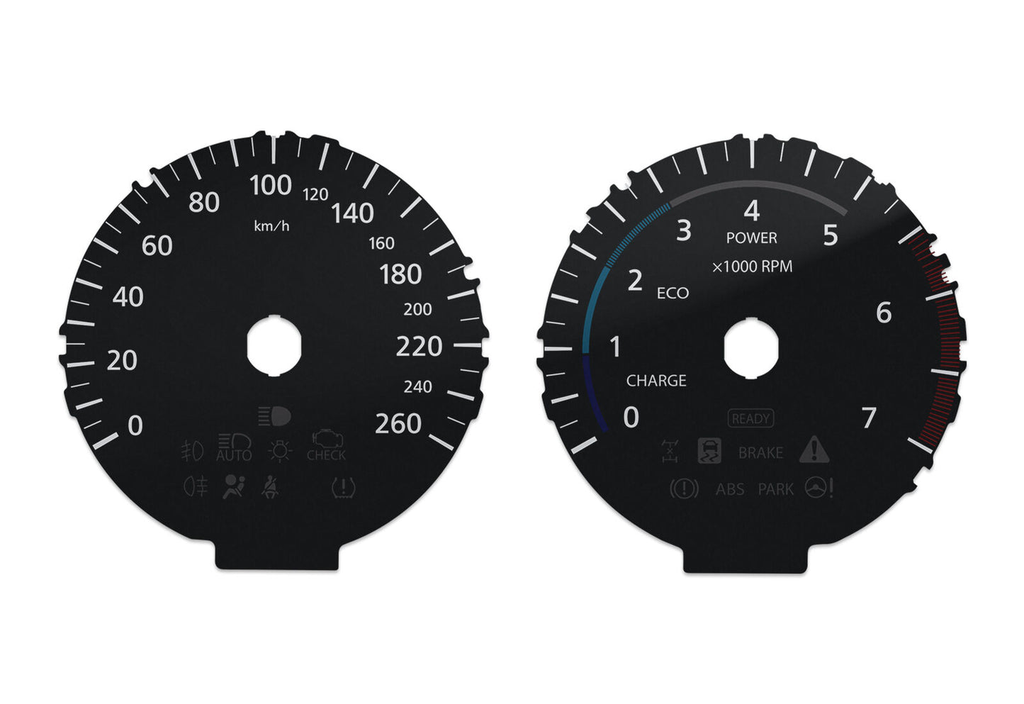 Lexus NX Hybrid  - Speedometer dials MPH to KM/H Gauges