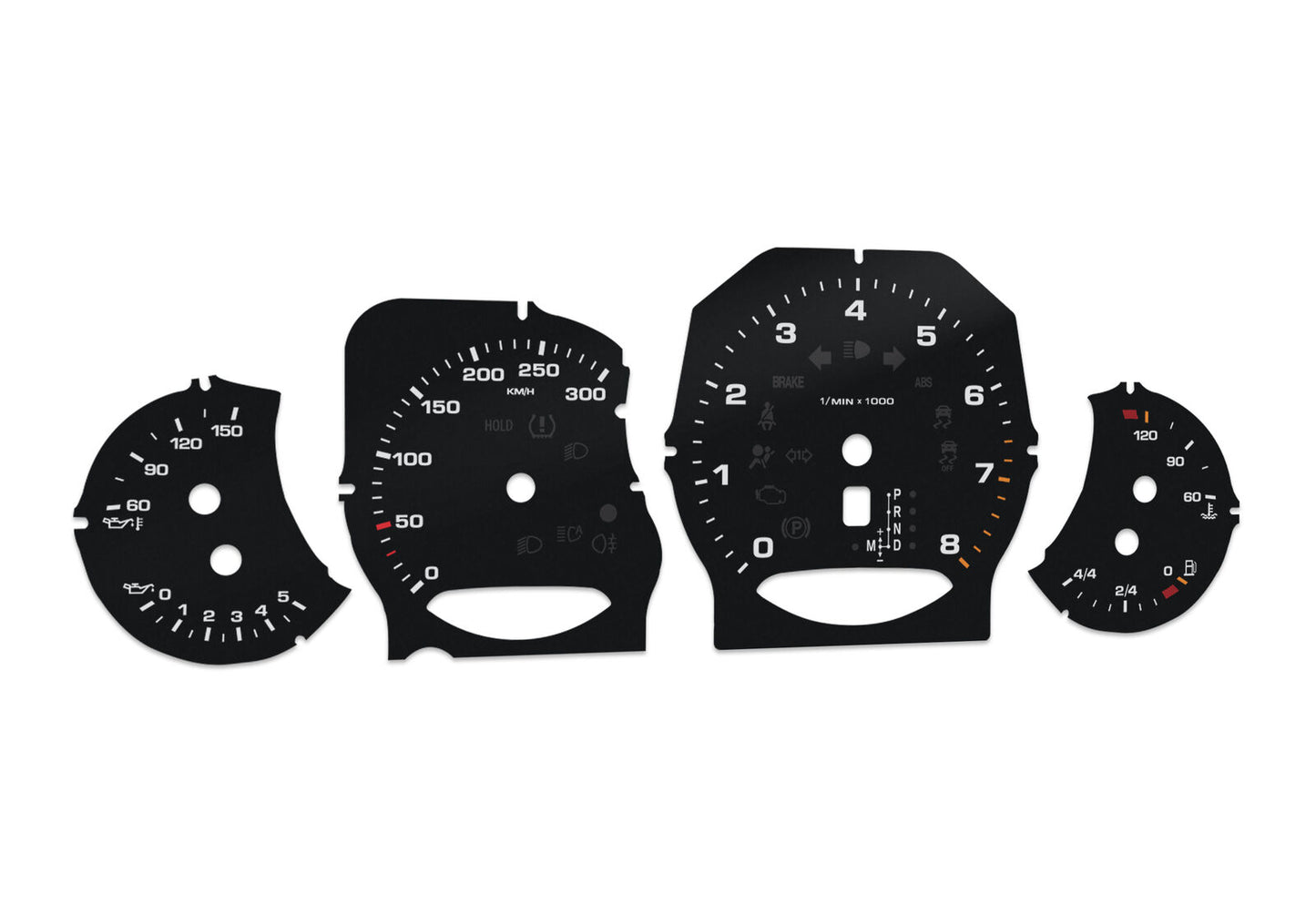 For Porsche Panamera 300km/h - Speedometer gauges from MPH to km/h Gauges