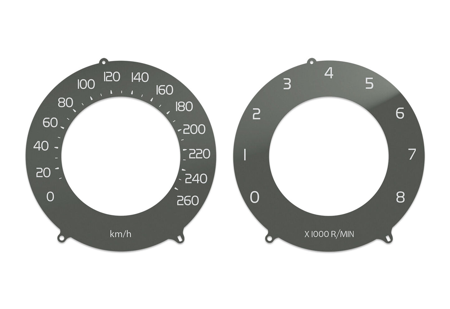 Volvo XC60 USA Brown V2  - Speedometer dials MPH to KM/H Gauges