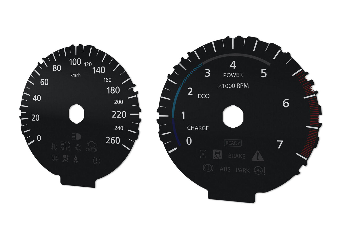 Lexus NX Hybrid  - Speedometer dials MPH to KM/H Gauges