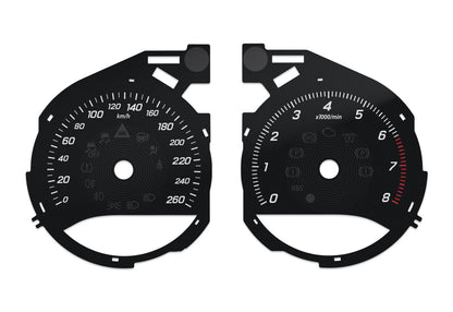 For Mercedes-Benz C, GLC, W205, W253 - Speedometer dials from MPH to km/h Gauges