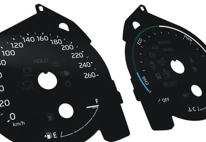 Toyota Sienna - Speedometer dials MPH to KM/H Gauges