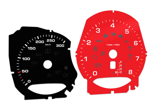 Porsche Macan,Cayman,Boxster - Speedometer gauges from MPH to km/h Gauges