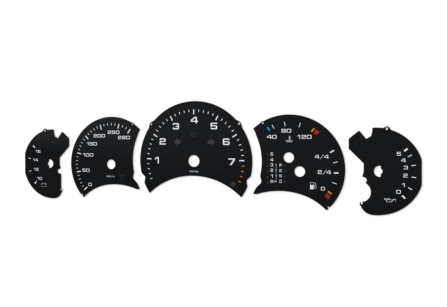 For Porsche Carrera 911, 996 - Speedometer gauges from MPH to km/h Gauges