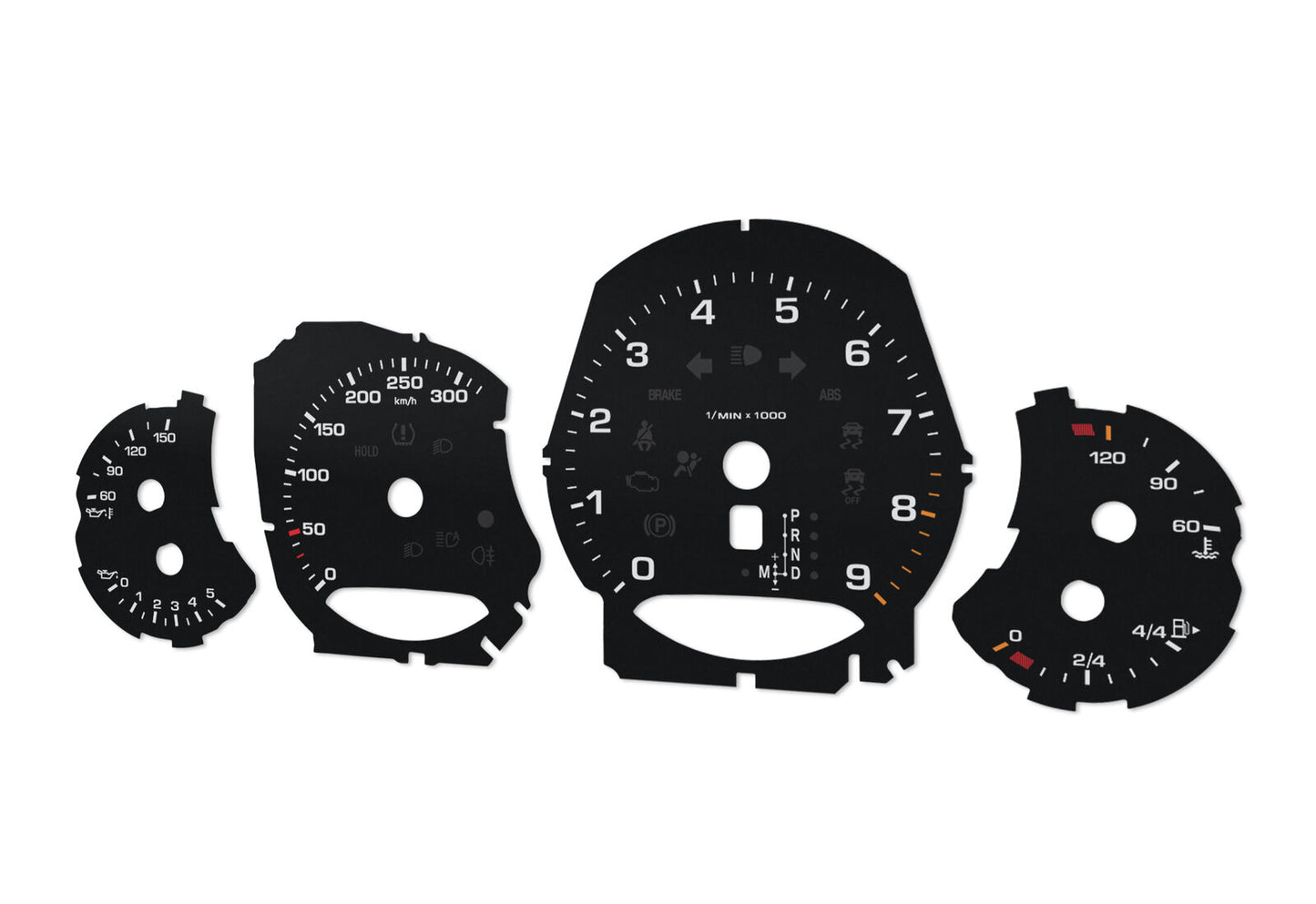 For Porsche Carrera 911 - Speedometer gauges from MPH to km/h Gauges