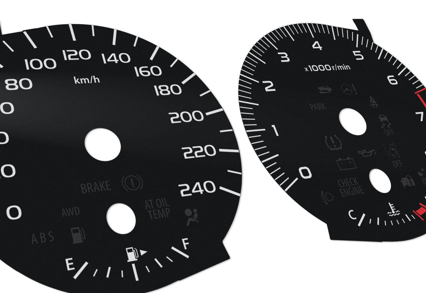 Subaru Legacy - Speedometer dials MPH to KM/H Gauges