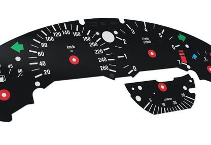 For BMW E36 260km/h - Speedometer Dials from MPH to Km/h Cluster Gauges