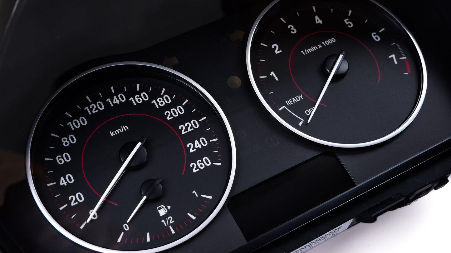 BMW 1,2, X1 series, F20, F22, F23, F48 - Speedometer dials MPH to KM/H Gauges