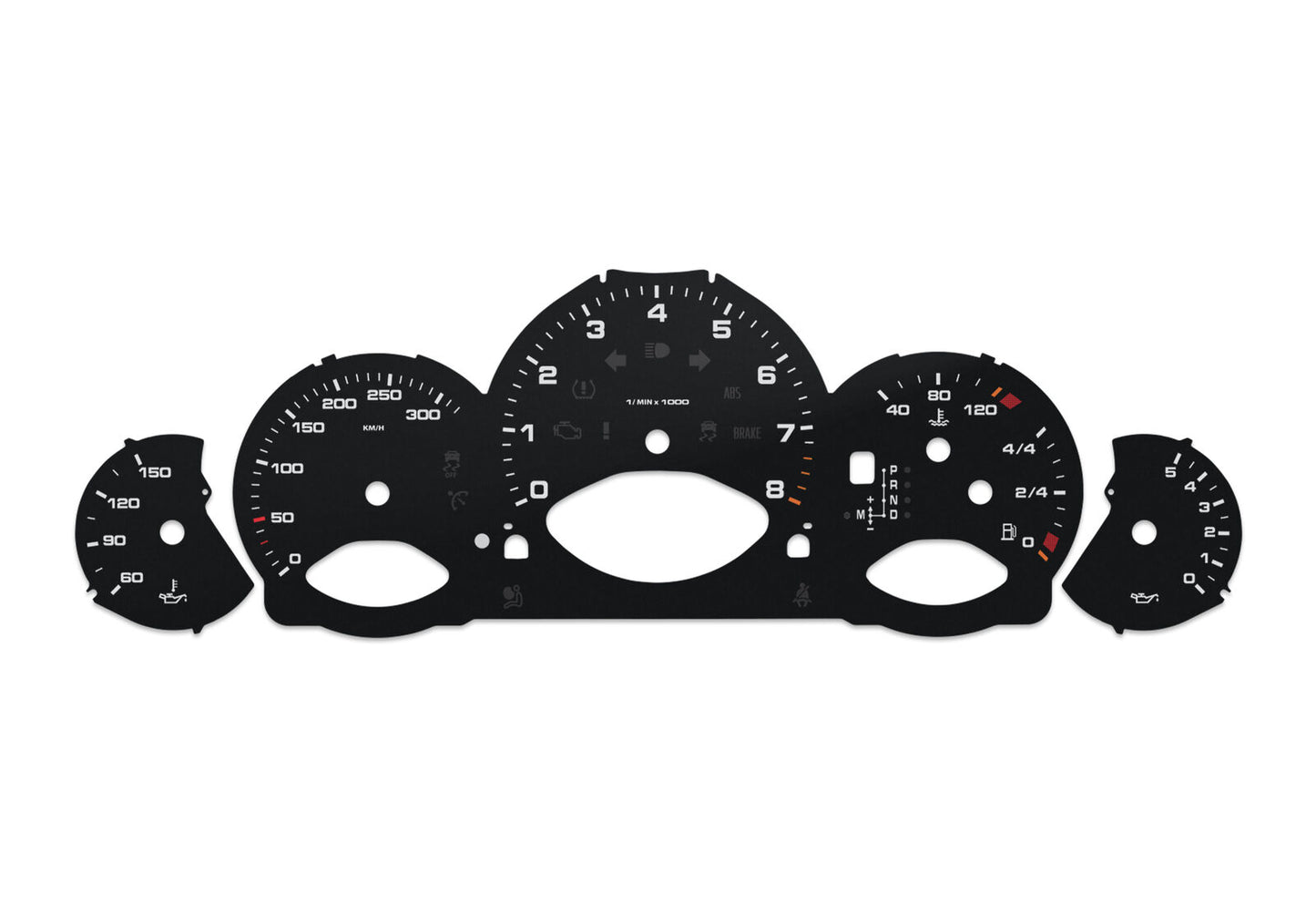 For Porsche Carrera 911, 997 - Speedometer gauges from MPH to km/h Gauges