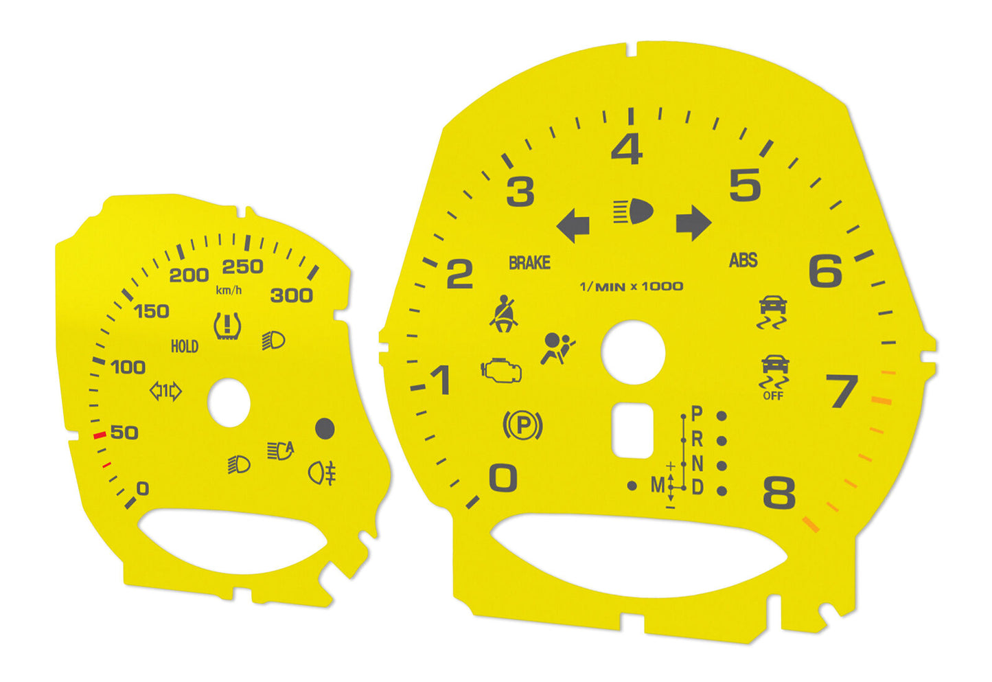 Porsche Macan,Cayman,Boxster - Speedometer gauges from MPH to km/h Gauges