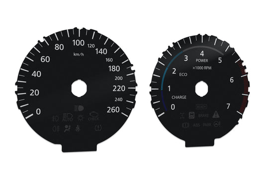 Lexus NX Hybrid  - Speedometer dials MPH to KM/H Gauges