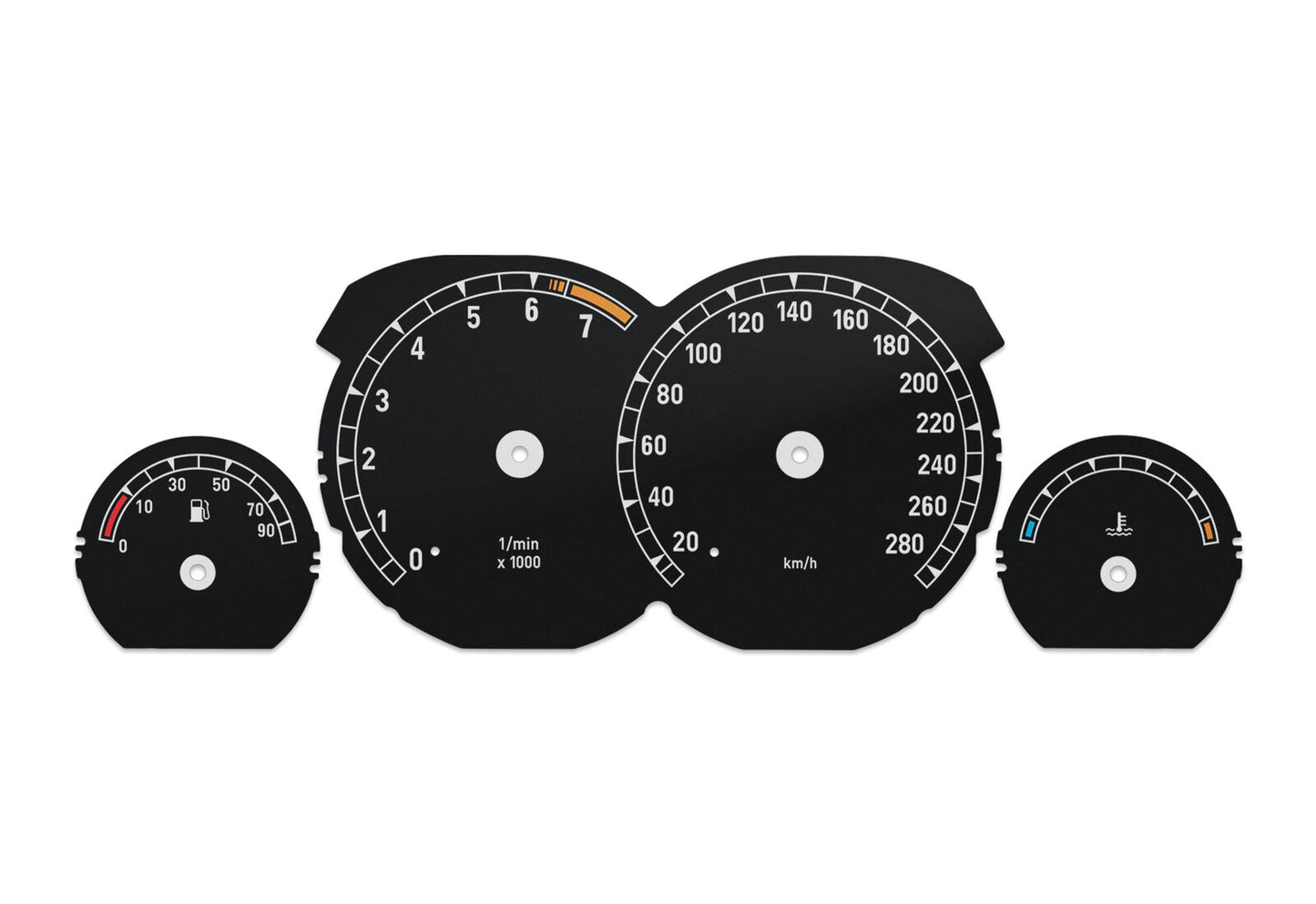 BMW 840  - Speedometer dials MPH to KM/H Gauges