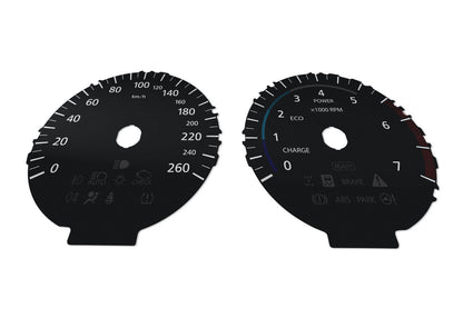 Lexus NX Hybrid  - Speedometer dials MPH to KM/H Gauges