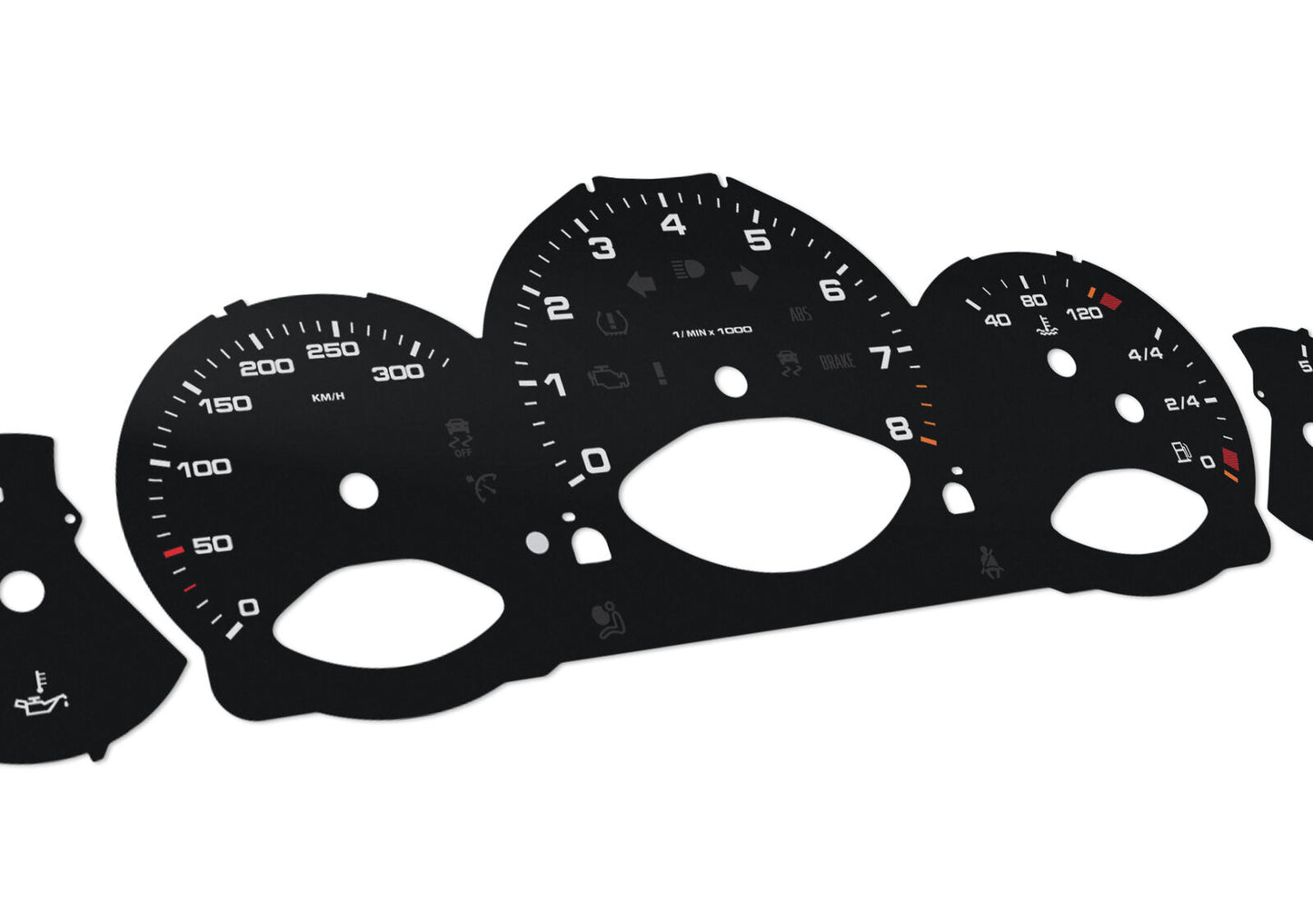 For Porsche Carrera 911, 997 - Speedometer gauges from MPH to km/h Gauges