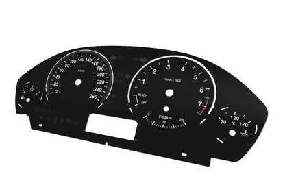 BMW F30 Black - Speedometer dials MPH to KM/H Gauges