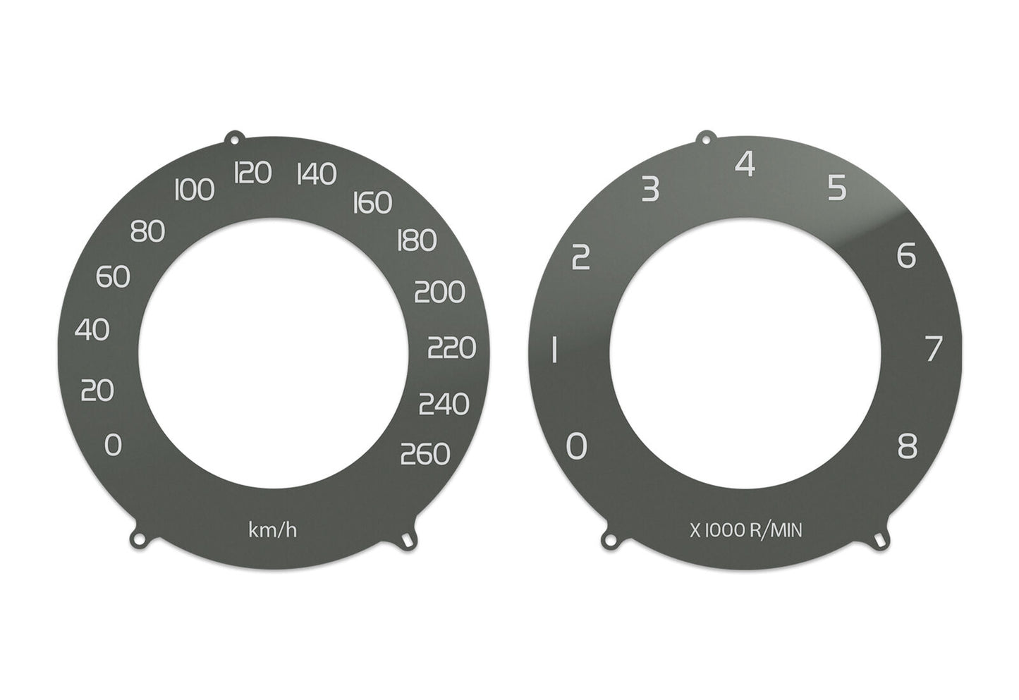 Volvo XC60 USA Brown  - Speedometer dials MPH to KM/H Gauges