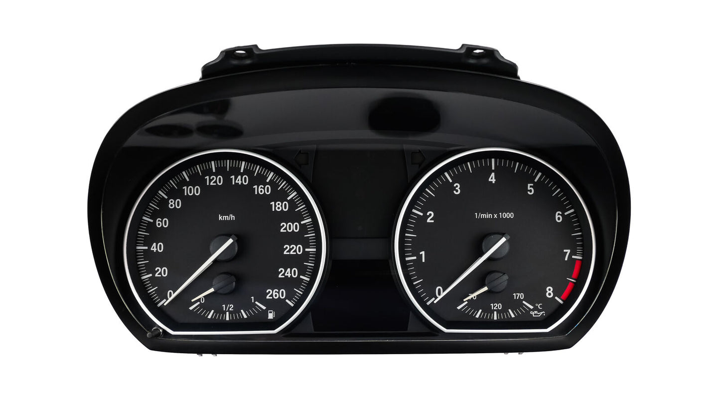 BMW 1 series E81, E82, E87, E88- Speedometer dials from MPH to km/h Gauges