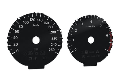 Lexus NX  - Speedometer dials MPH to KM/H Gauges