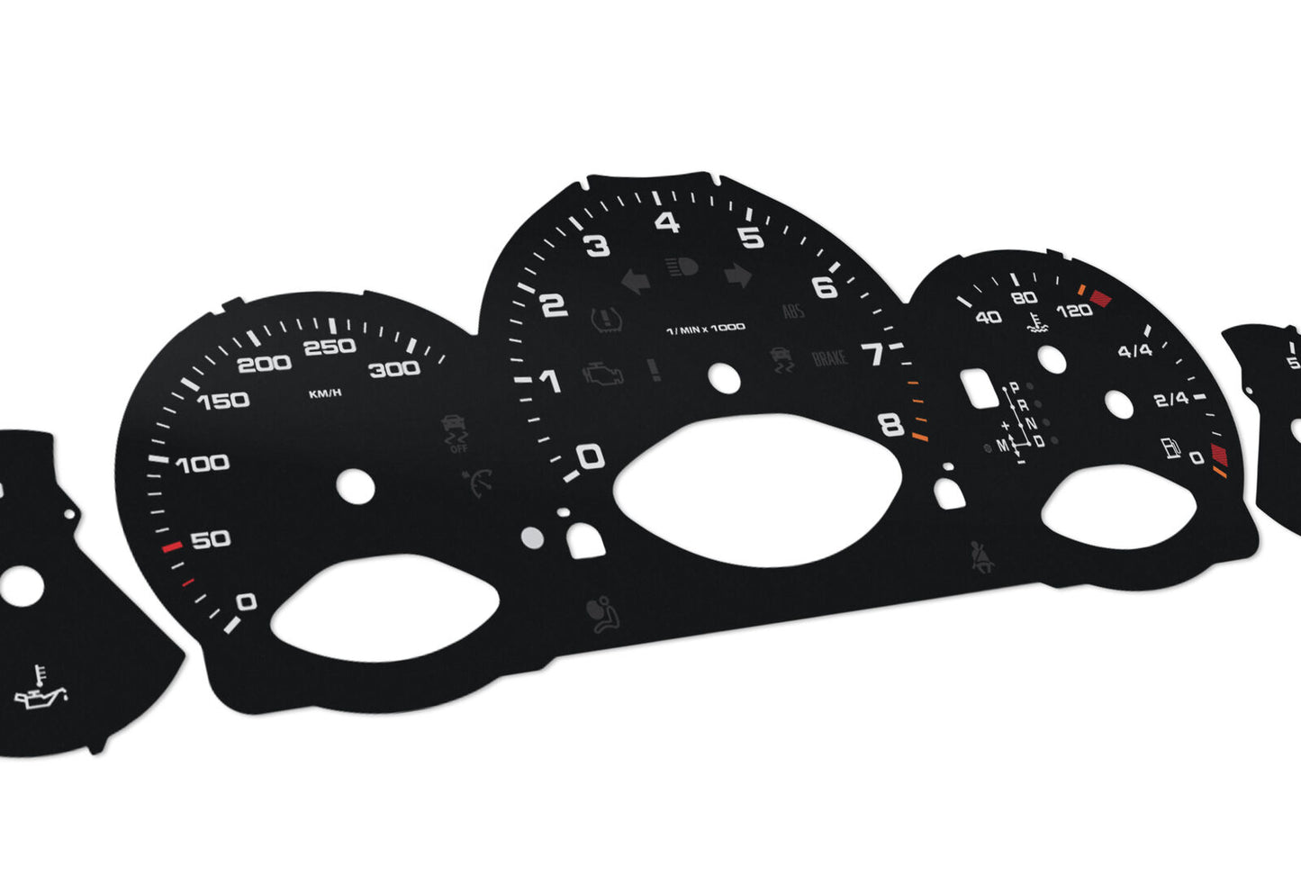 For Porsche Carrera 911, 997 - Speedometer gauges from MPH to km/h Gauges