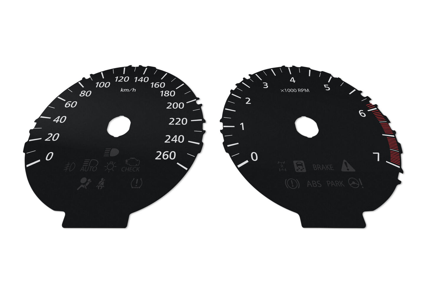 Lexus NX  - Speedometer dials MPH to KM/H Gauges