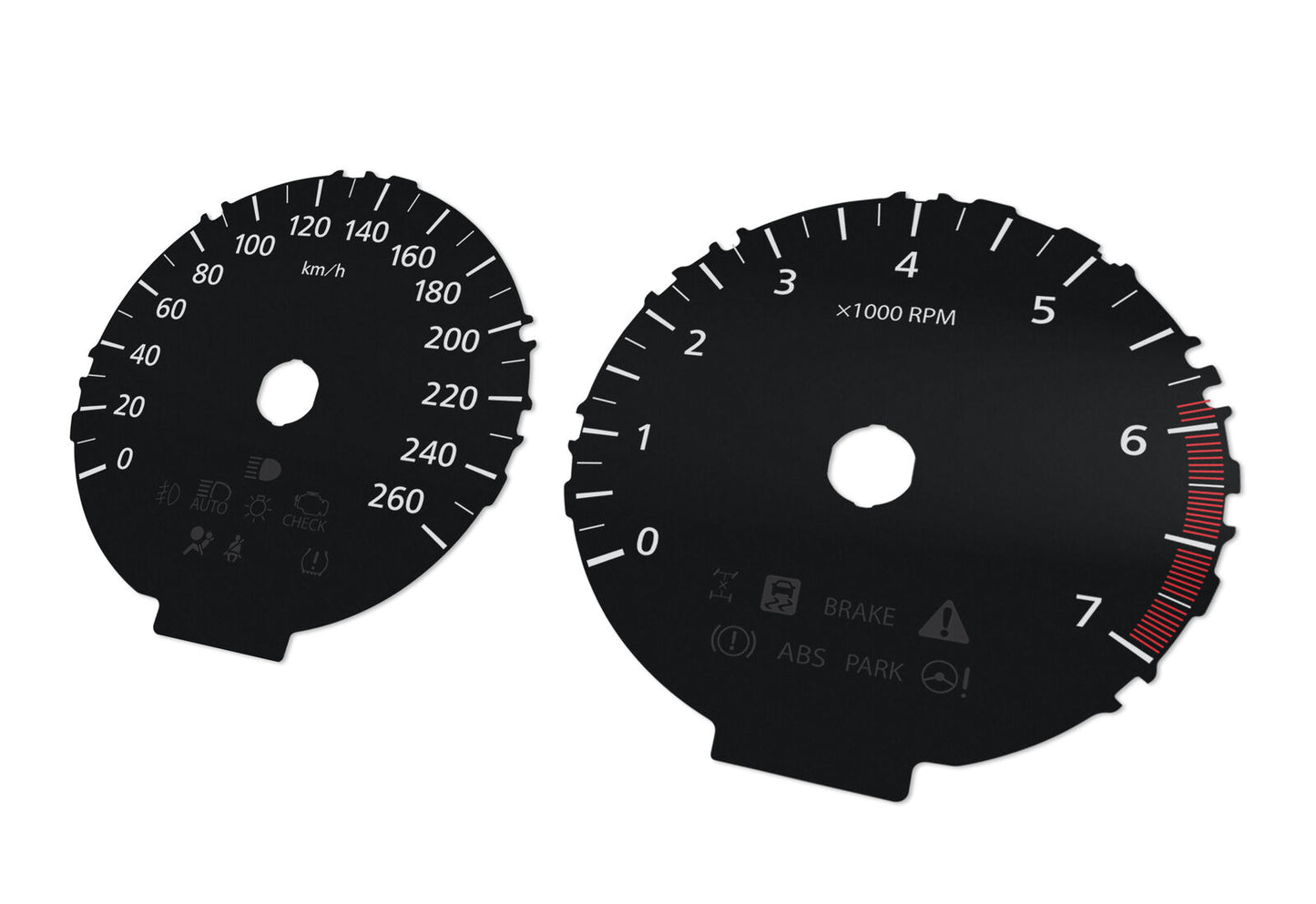 Lexus NX  - Speedometer dials MPH to KM/H Gauges