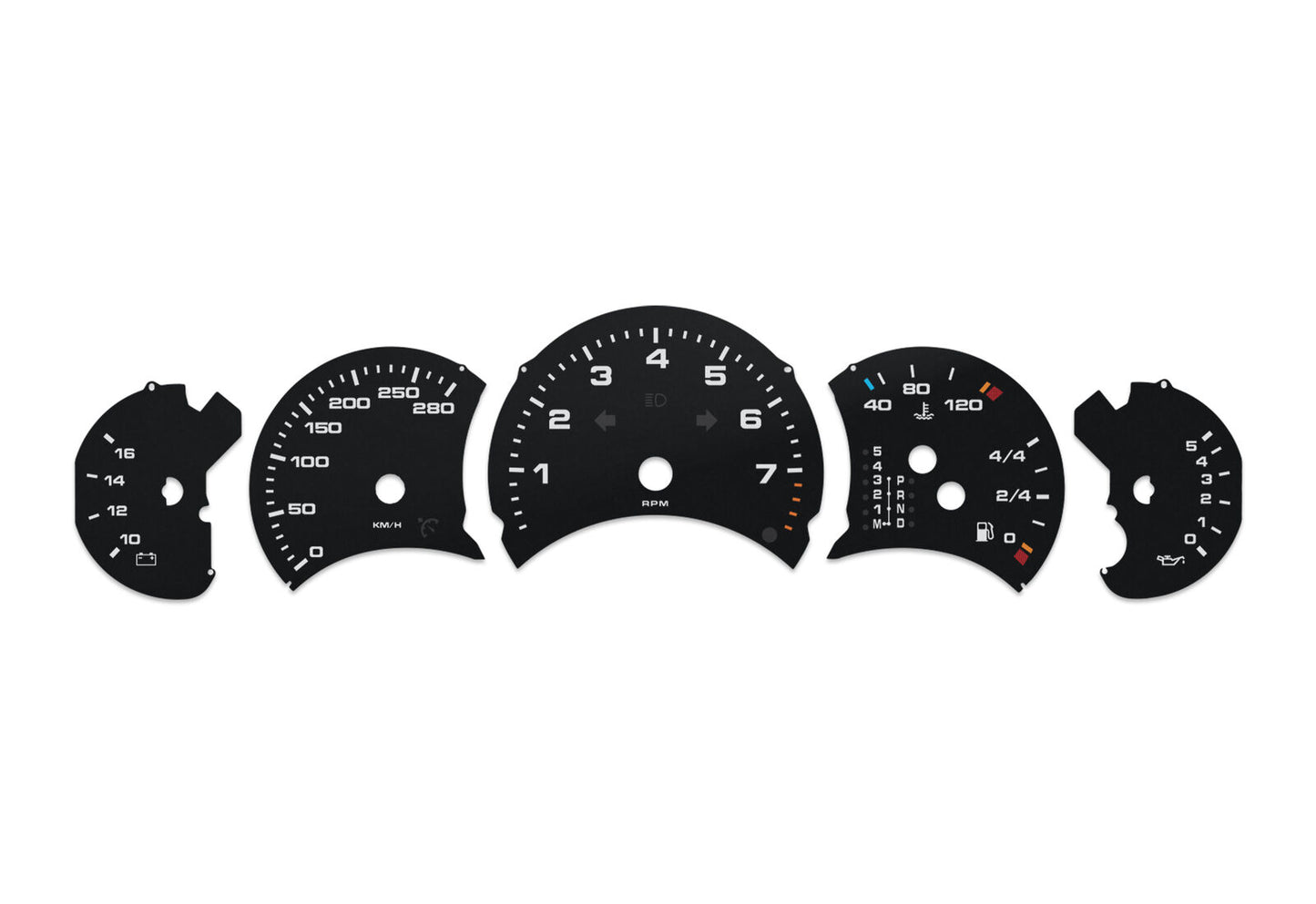 For Porsche Carrera 911, 996 - Speedometer gauges from MPH to km/h Gauges