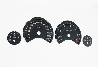 BMW 3D Black F30 F31 F32 F33 F34 F36 - Speedometer Dials Gauges