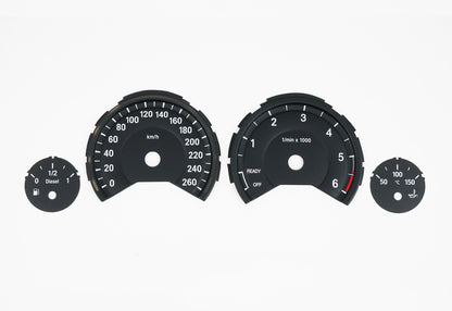 BMW 3D Black F30 F31 F32 F33 F34 F36 - Speedometer Dials Gauges
