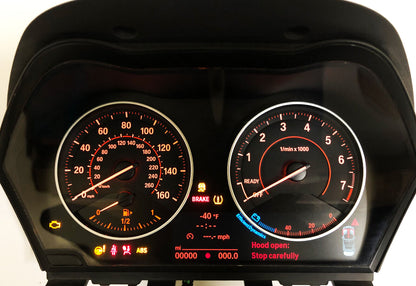 For 3D BMW X1 2-series F48 F22 F23 - Speedometer dials MPH Gauges