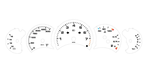 For Porsche Carrera 911, 996 300km/h white