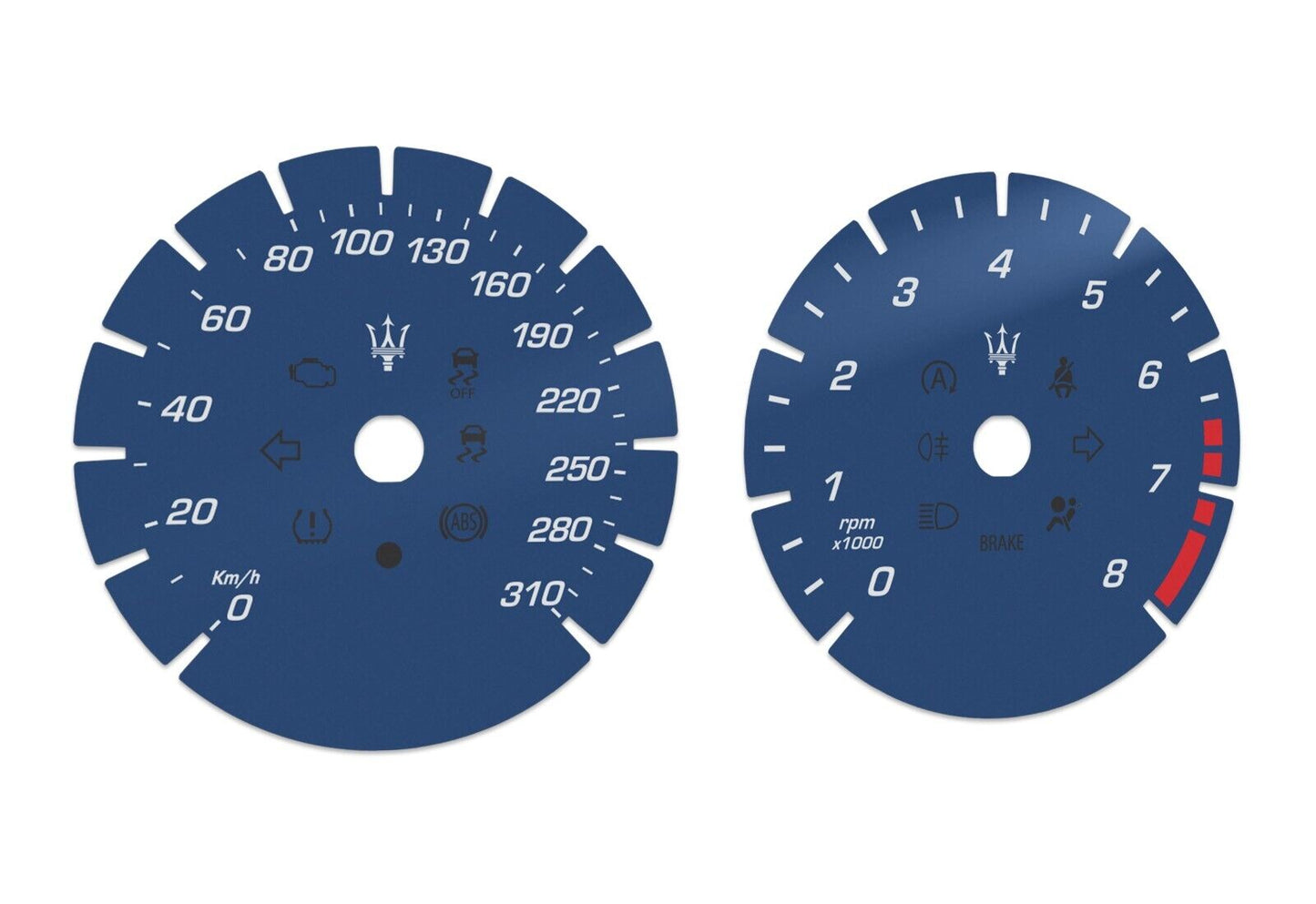 Maserati Ghibli - Speedometer dials MPH to KM/H Gauges