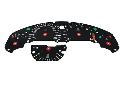 For BMW M3 E36 280km/h - Speedometer Dials from MPH to Km/h Cluster Gauges