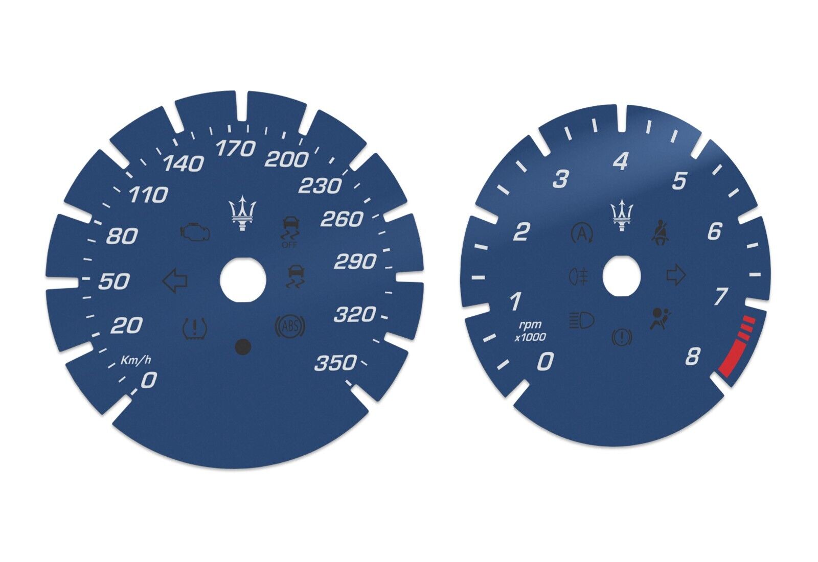 Maserati MPH to km h Cars Dials DialsLab