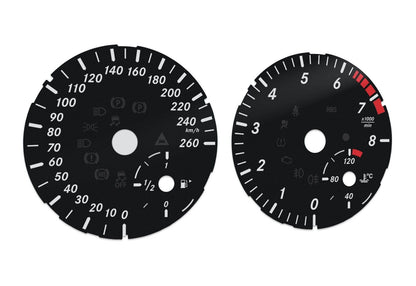 Mercedes-Benz ML,GL - Speedometer dials MPH to km/h Gauges