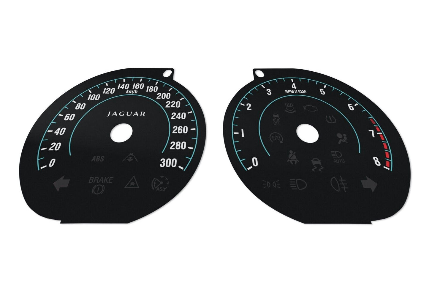 For Jaguar XF MK1, XKR, XK - Speedometer Dials from MPH to Km/h Cluster Gauges